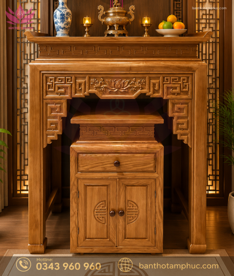Tủ Thờ Hiện Đại Gỗ Sồi – TT12