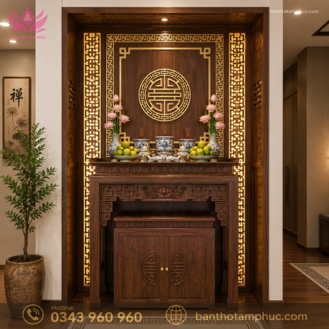 Tủ Thờ Hiện Đại Gỗ Sồi – TT13