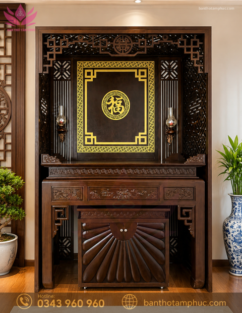 Tủ Thờ Hiện Đại Gỗ Sồi – TT15