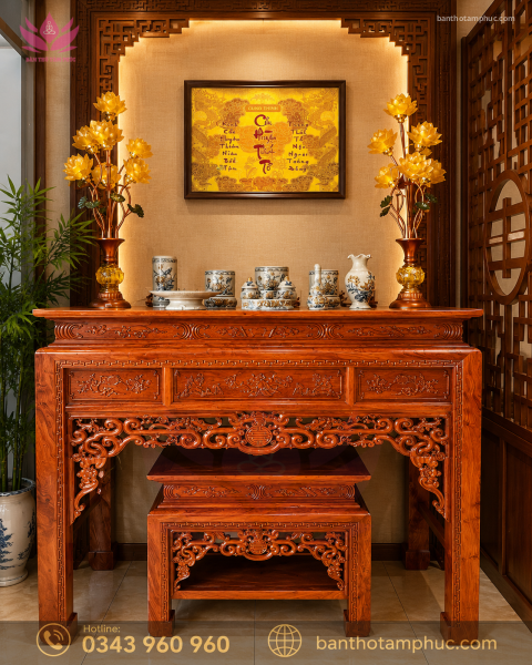 Tủ Thờ Hiện Đại Gỗ Hương Đá – TTHĐ06