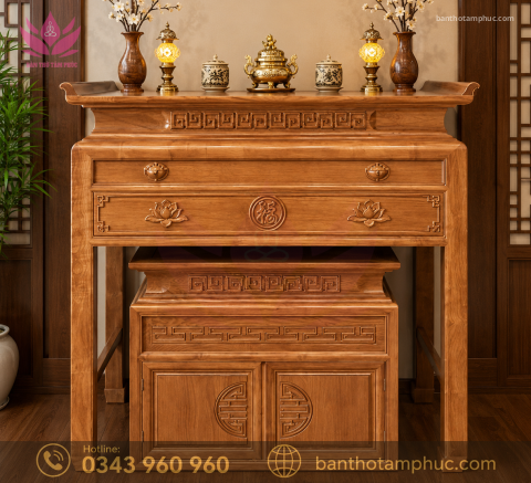 Tủ Thờ Hiện Đại Gỗ Sồi – TT19