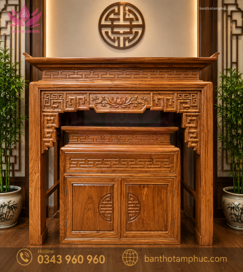 Tủ Thờ Hiện Đại Gỗ Hương Đá – TTHĐ07