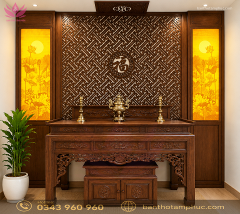 Tủ Thờ Hiện Đại Gỗ Sồi – TT20