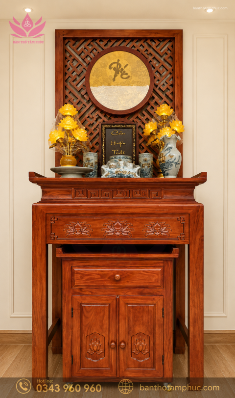 Tủ Thờ Hiện Đại Gỗ Sồi – TT28