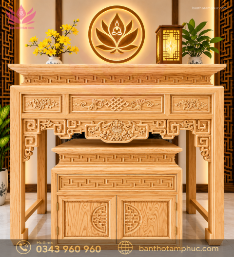 Tủ Thờ Hiện Đại Gỗ Sồi – TT24