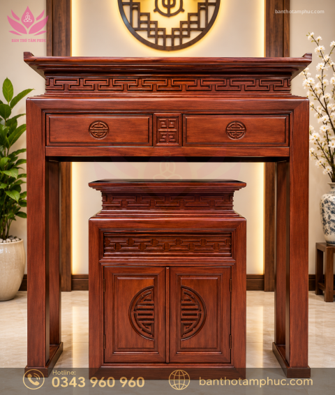 Tủ Thờ Hiện Đại Gỗ Sồi – TT25