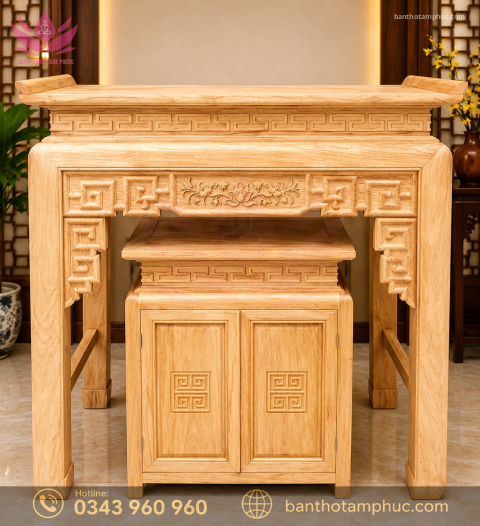 Tủ Thờ Hiện Đại Gỗ Gõ – TTG08