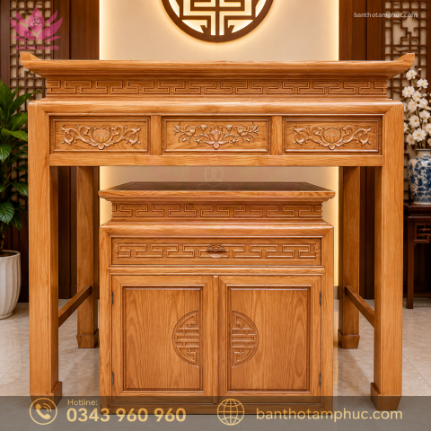 Tủ Thờ Hiện Đại Gỗ Sồi – TT26