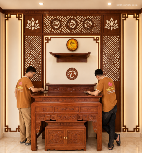 Tủ Thờ Hiện Đại Gỗ Sồi – TT27