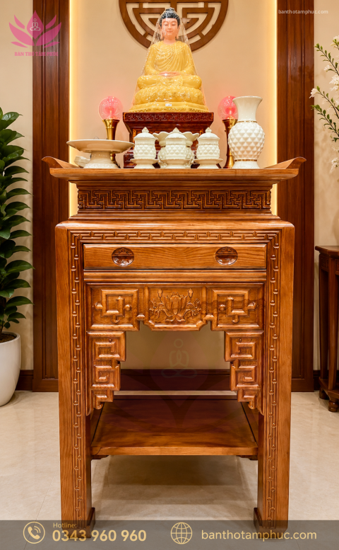 Tủ Thờ Hiện Đại Gỗ Sồi – TT49