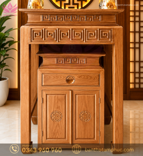 Tủ Thờ Hiện Đại Gỗ Sồi – TT48