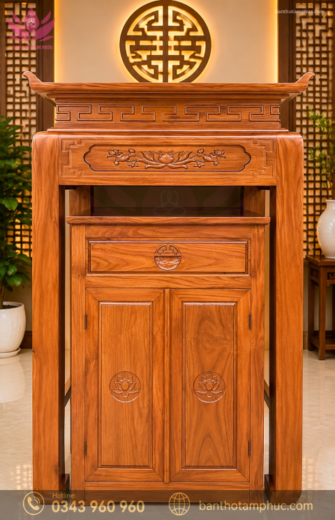 Tủ Thờ Hiện Đại Gỗ Sồi – TT46