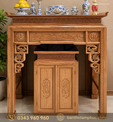 Tủ Thờ Hiện Đại Gỗ Sồi – TT37