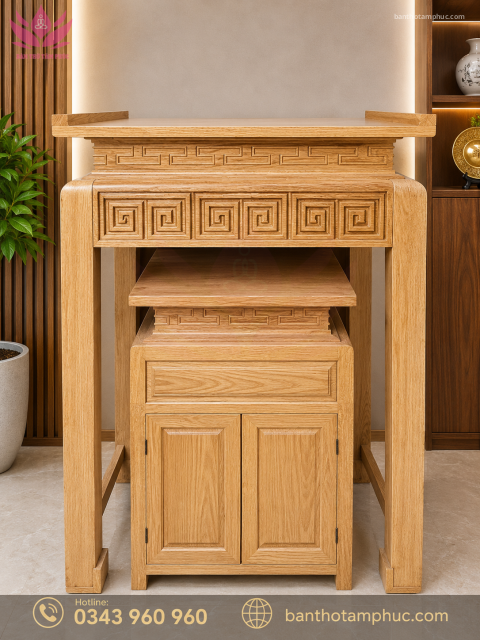 Tủ Thờ Hiện Đại Gỗ Sồi – TT51