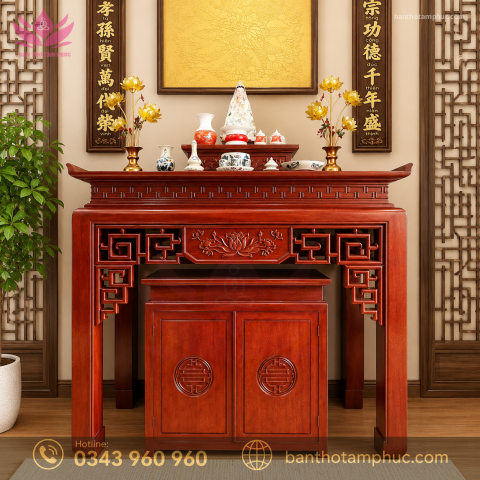Tủ Thờ Hiện Đại Gỗ Gụ – TTGU03