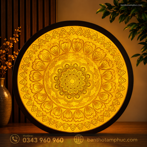 Tranh trúc chỉ Mandala TTC07
