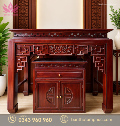 Tủ Thờ Hiện Đại Gỗ Gụ – TTGU04