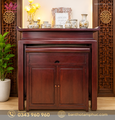 Tủ Thờ Hiện Đại Gỗ Gụ – TTGU06