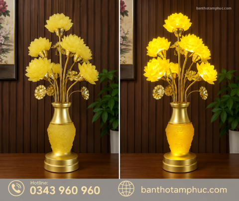 Đèn trang trí bàn thờ, đèn bàn thờ gia tiên, đèn trang trí bàn thờ phật ĐTT11