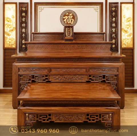 Tủ Thờ Hiện Đại Gỗ Gụ – TTGU08