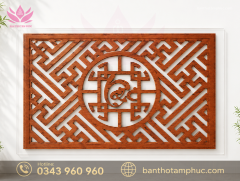 Tấm chống ám khói Chữ Lộc (việt) màu hương đá 02