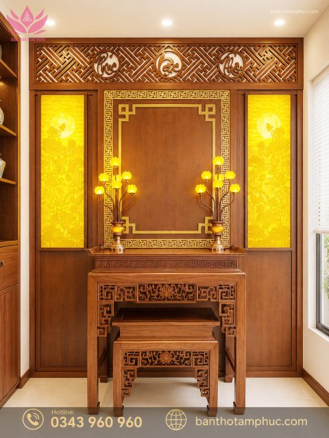 Model of Buddha worship room combined with ancestors A23